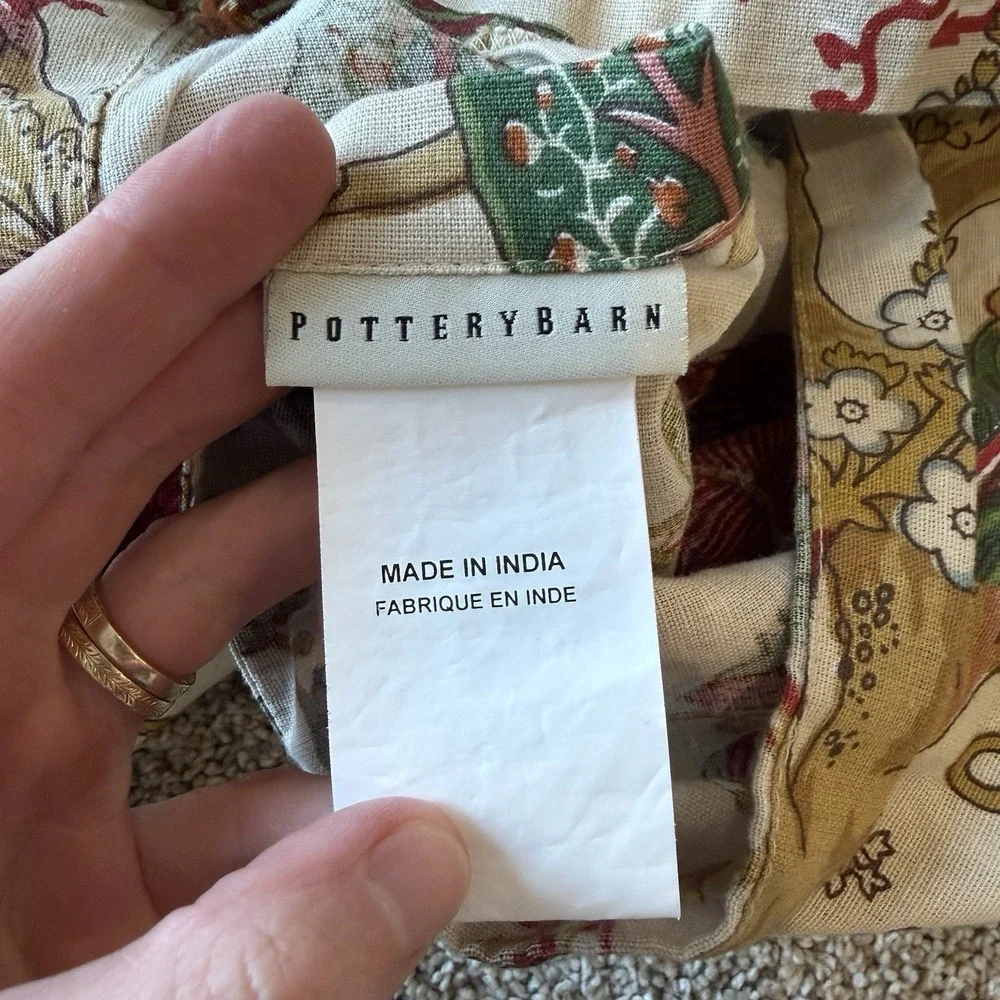 Pottery Barn Standard Wells Palampore Pillow Shams (3) and Pillowcase (1) Floral